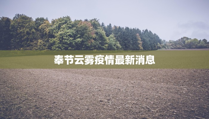 奉节云雾疫情最新消息 奉节云雾疫情最新消息