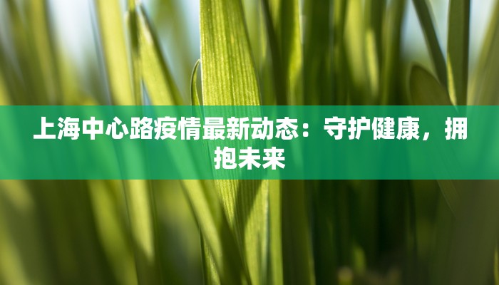 上海中心路疫情最新动态：守护健康，拥抱未来